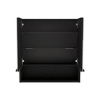 24" Black Wood Wall Mounted Double Door Medicine Cabinet