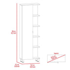 20" Natural Wood Single Door Linen Cabinet