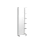 20" White Wood Single Door Linen Cabinet