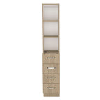 12" Natural Wood Linen Cabinet