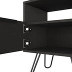 22" Black Wood Nightstand