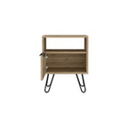 22" Beige Wood Nightstand