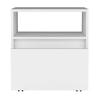 21" White Wood One Drawer Nightstand