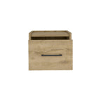 10" Beige One Drawer Faux Wood Nightstand