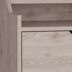 13" Gray Wood One Drawer Floating Nightstand
