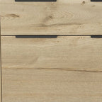 47" Natural Wood Four Drawer Double Dresser