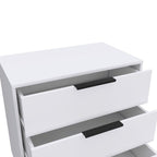28" White Wood Three Drawer Dresser