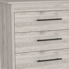 59" Light Gray Wood Six Drawer Double Dresser
