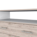 33" Light Gray Wood Four Drawer Dresser