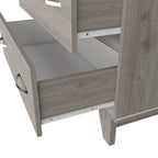 32" Light Gray Wood Two Drawer Dresser