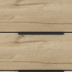 47" Natural Wood Four Drawer Double Dresser