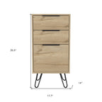 47" Natural Wood Four Drawer Double Dresser