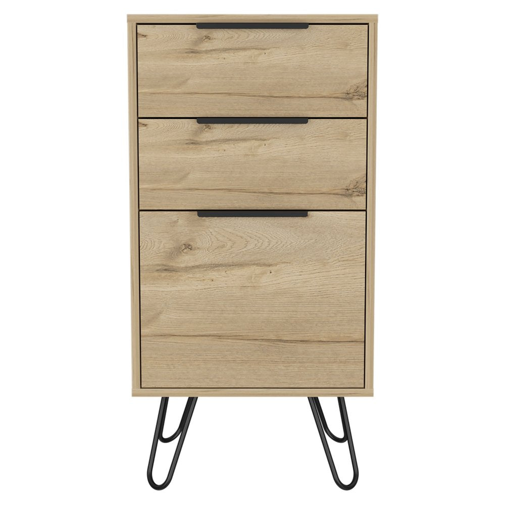 47" Natural Wood Four Drawer Double Dresser