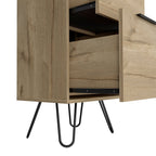 47" Natural Wood Four Drawer Double Dresser