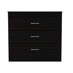 32" Black Three Drawer Dresser