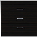32" Black Three Drawer Dresser