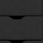 18" Black Wood Five Drawer Dresser