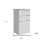 23" Brown Wood Two Drawer Dresser