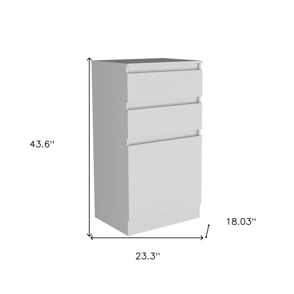 23" Brown Wood Two Drawer Dresser