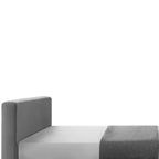 Gray Solid Wood Queen Upholstered Velvet Bed