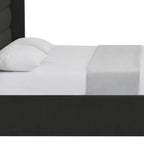 Black Velvet Upholstered King Bed Frame