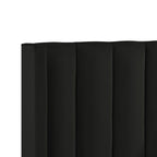 Black Velvet Upholstered Queen Bed Frame