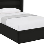 Black Velvet Upholstered King Bed Frame