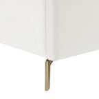 Cream Velvet Upholstered Queen Bed Frame