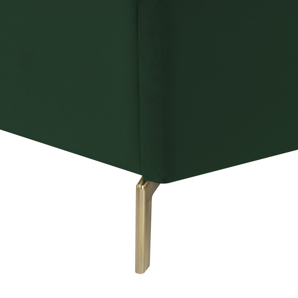 Green Velvet Upholstered King Bed Frame