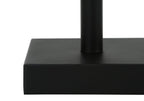 Set of Two 17" Black Metal Candlestick USB Table Lamps With Beige Drum Shade