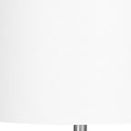 26" Cream Ceramic Cylinder Table Lamp With Cream Drum Shade