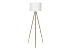 63" Matte Gold Floor Lamp with Cream Drum Shade