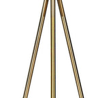 63" Matte Gold Floor Lamp with Cream Drum Shade