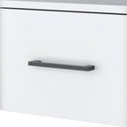 10" White Wood One Drawer Floating Nightstand
