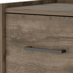10" Brown Wood One Drawer Floating Nightstand