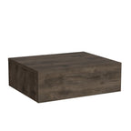 16" Brown Wood One Drawer Floating Nightstand