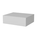 16" White Wood One Drawer Floating Nightstand