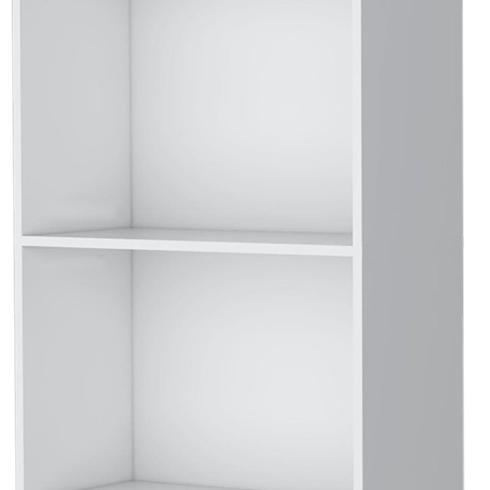 71" White Wood Four Tier Bookcase