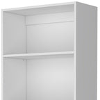 71" White Wood Five Tier Bookcase