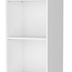 71" White Wood Five Tier Bookcase