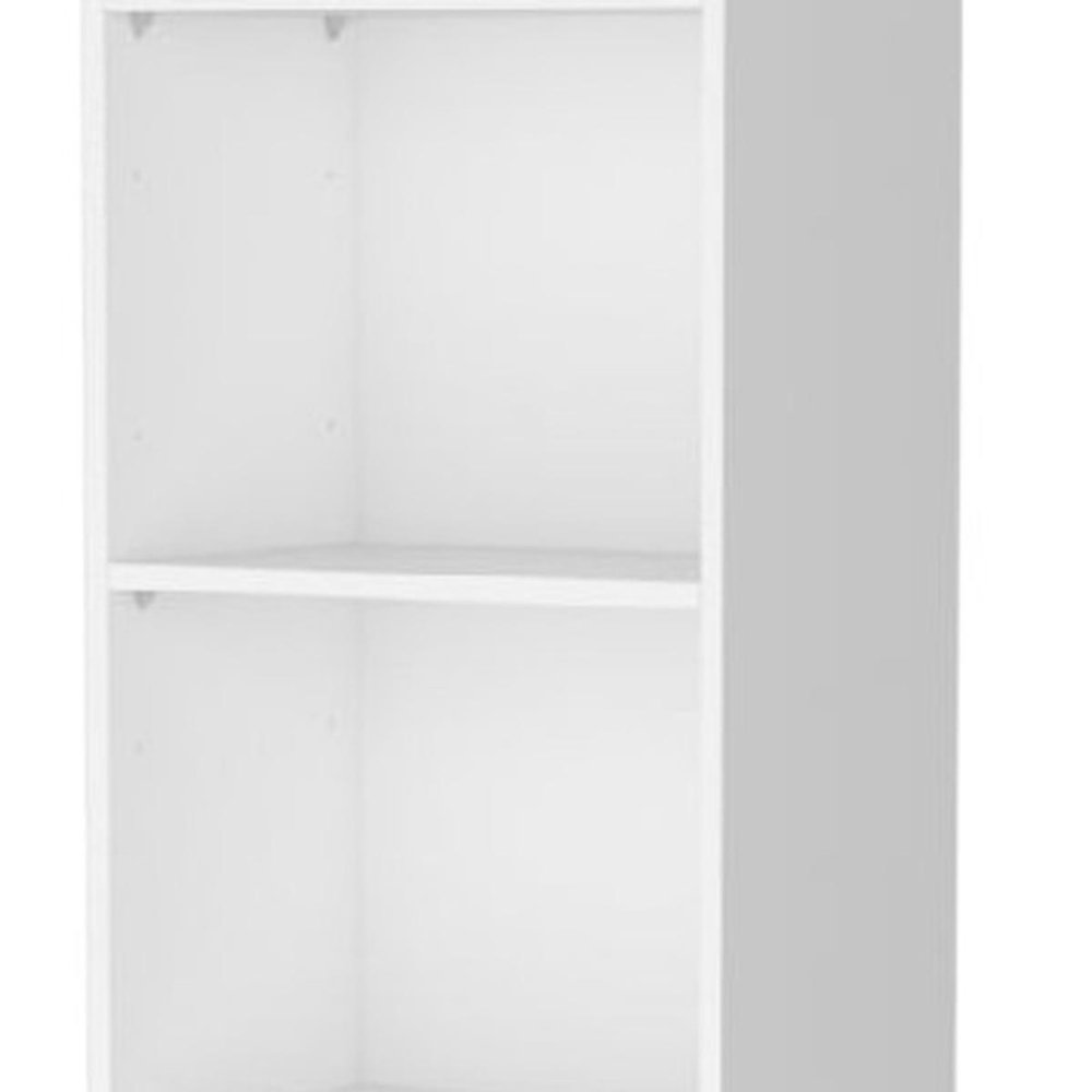 71" White Wood Five Tier Bookcase