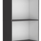 71" Gray And White Wood Four Tier Bookcase