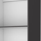 71" Gray And White Wood Four Tier Bookcase