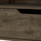 13" Brown Wood One Drawer Floating Nightstand