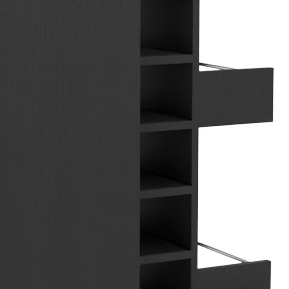 Set Of Two Black Wood Coffee Table