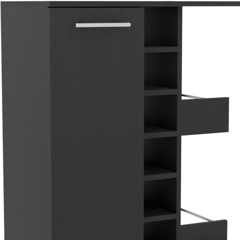 Set Of Two Black Wood Coffee Table