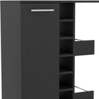 Set Of Two Black Wood Coffee Table