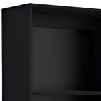 Set of Two Black Wood Multi Tier Bookcases