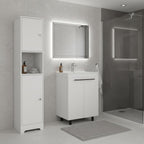 16" White Wood Freestanding Bathroom Vanity With Sink
