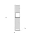 16" White Wood Freestanding Bathroom Vanity With Sink